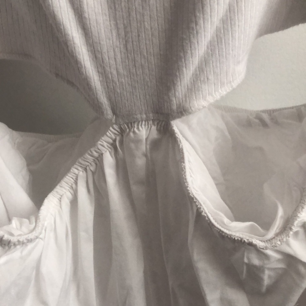 Abercrombie & Fitch White Cutout Midi Dress - Picture 3 of 9